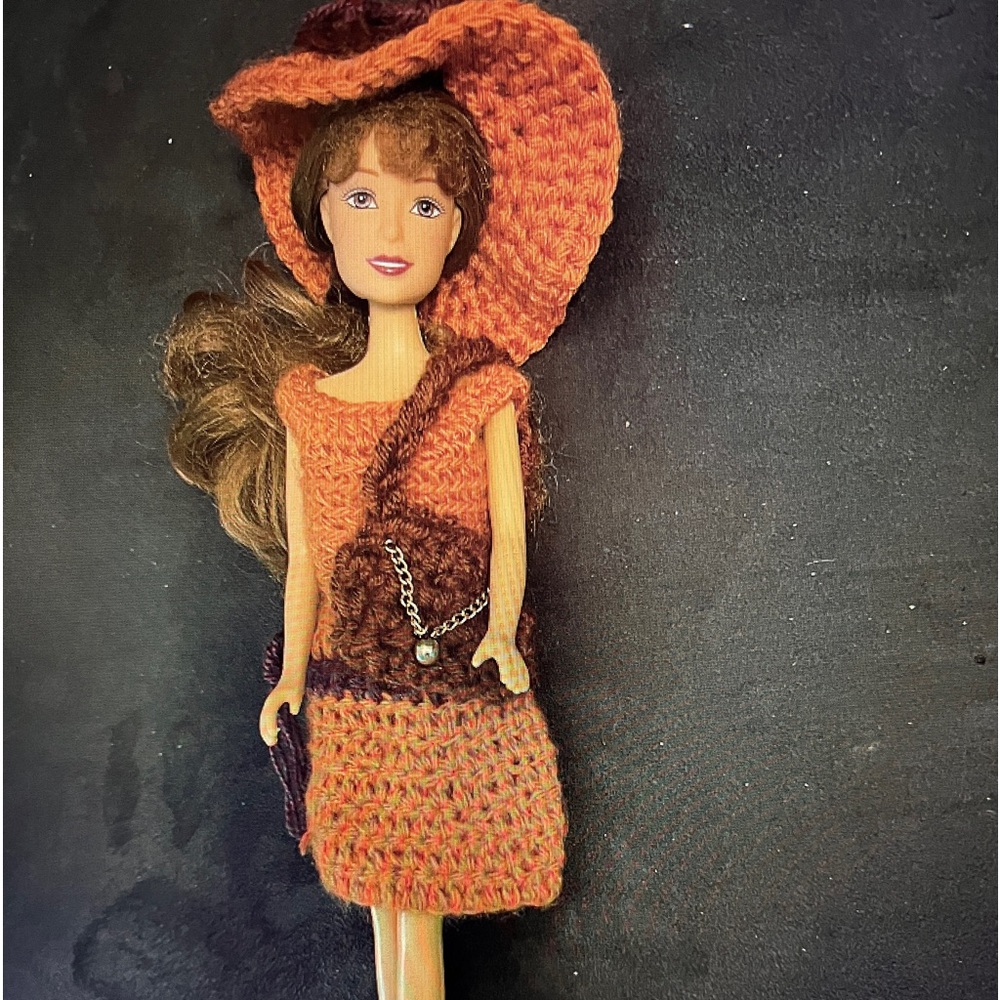 Handmade Knitted Barbie Doll Outfit